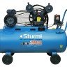 Компрессор воздушный масляный Sturm! AC932100B, 2,4кВт,370 л/мин, ресивер100л,, ременной привод