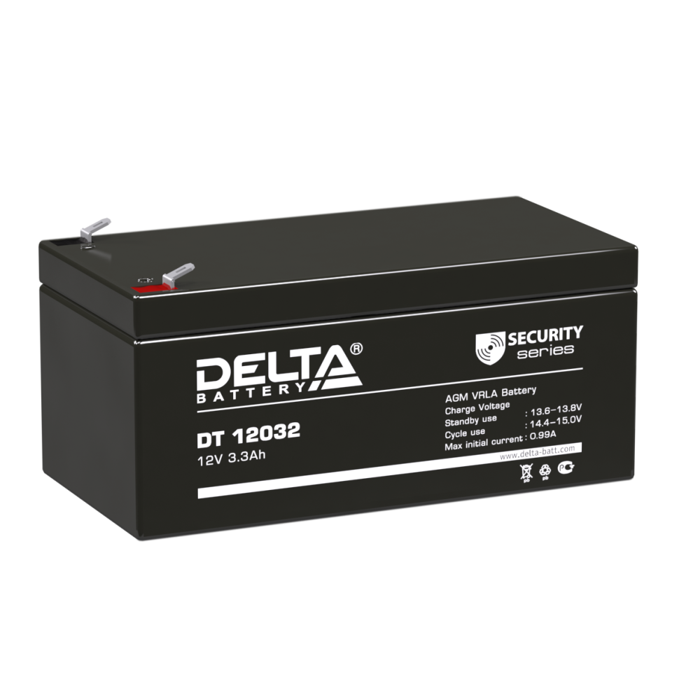 Аккумулятор 12 вольт 3.2 ампер - DELTA DT 12032