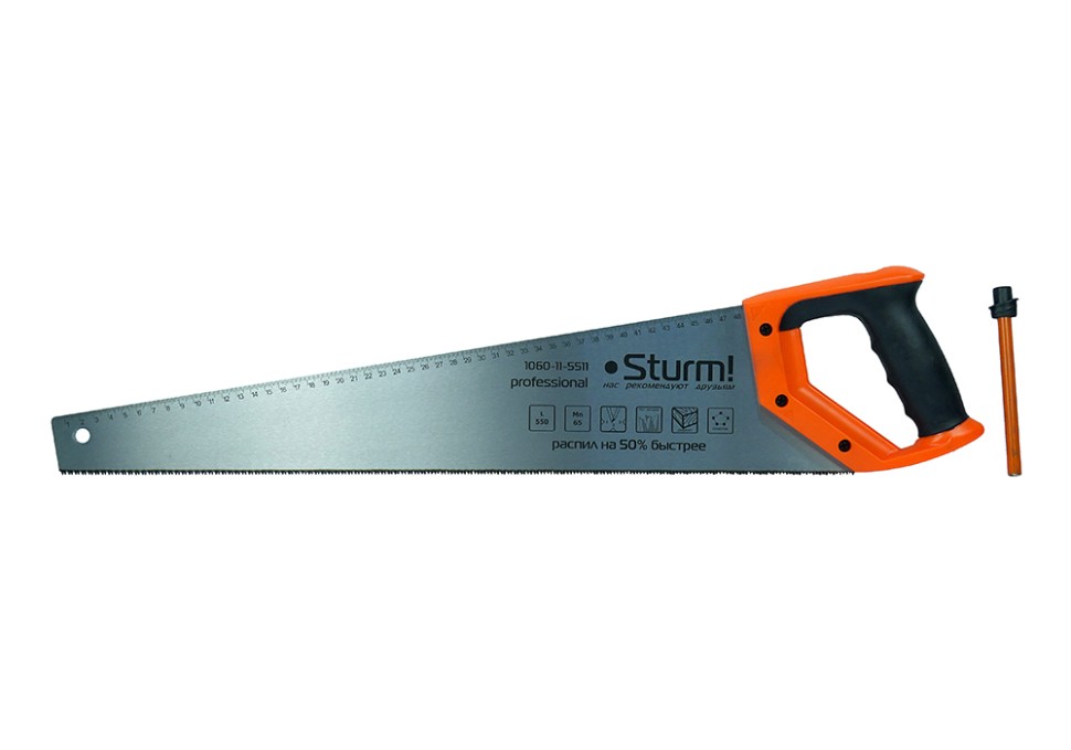 Ножовка по дереву Sturm! 1060-11-5511 со встроенным карандашом