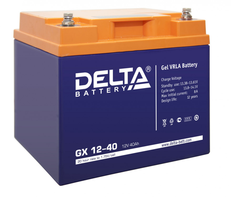 Аккумулятор гелевый Delta GX 12-40