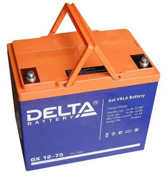 Аккумулятор гелевый Delta GX 12-75