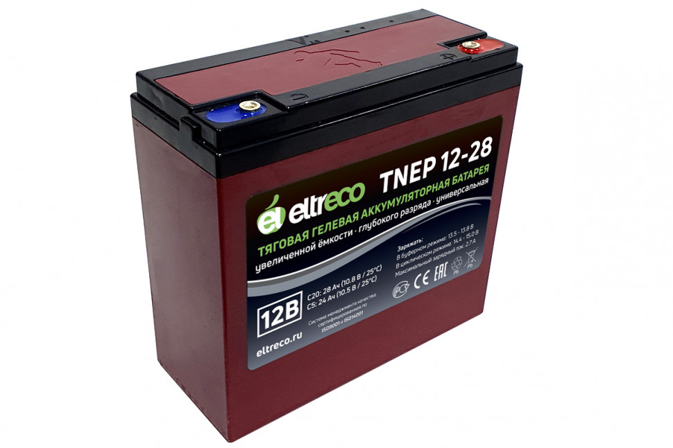 Тяговый гелевый аккумулятор Eltreco TNEP12-28 (12V23.5A/H C3)