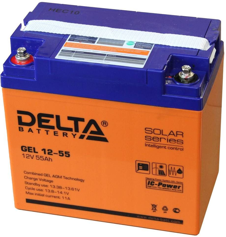 Аккумулятор гелевый Delta GEL 12-55 