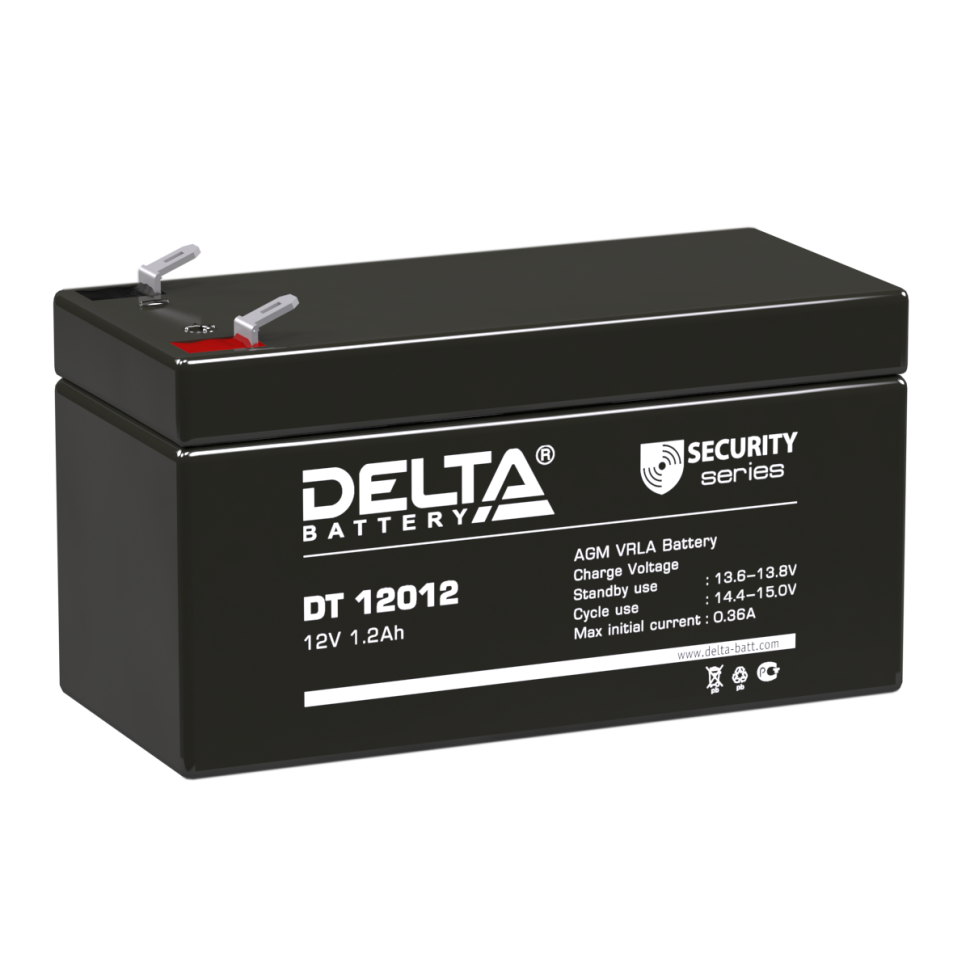 Аккумулятор 12 вольт 1.2 ампера - DELTA DT 12012