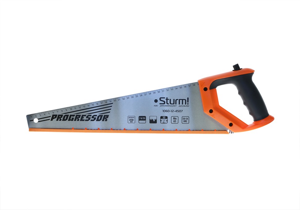 Ножовка для мокр. дерева, с карандашом,450мм,7-8TPI,3D, серия Кулибин, Sturm!