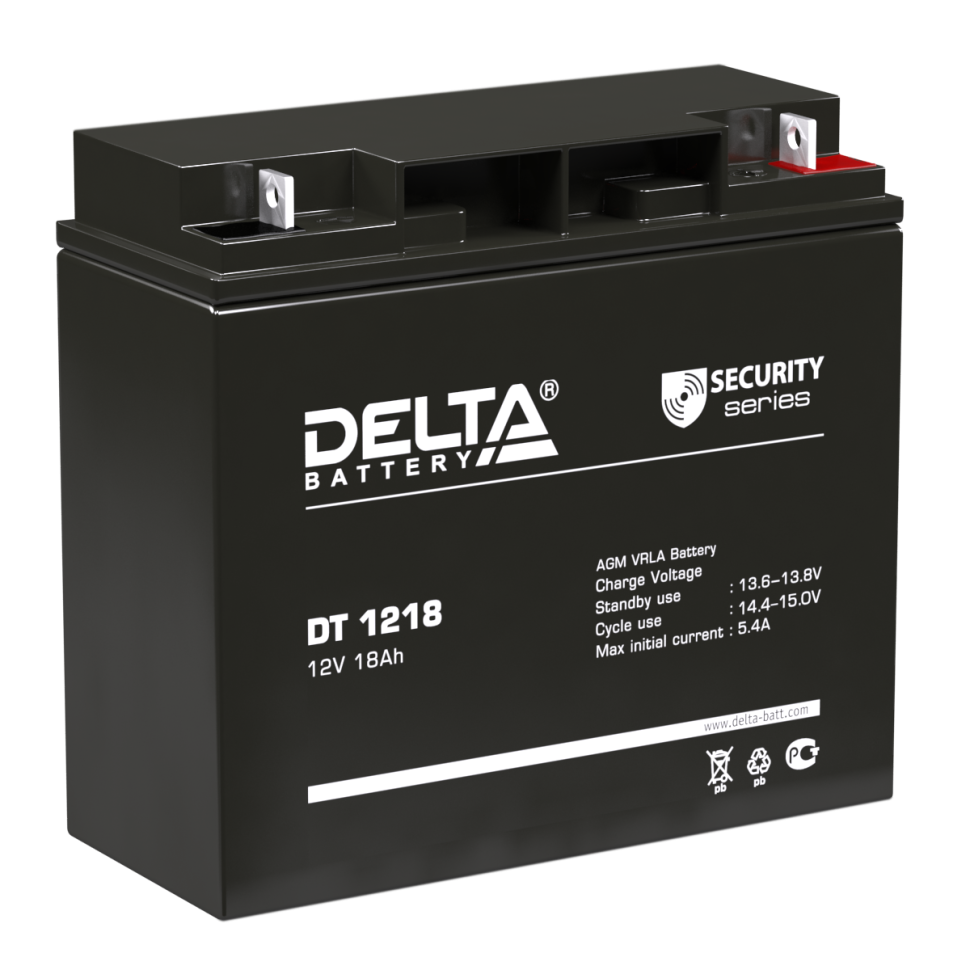 Аккумулятор для ибп 12 вольт 18 ампер - DELTA DT 1218