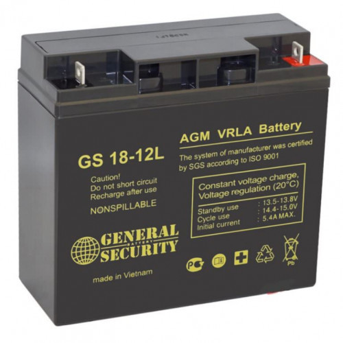 Аккумулятор для ИБП - General Security GSL 18-12